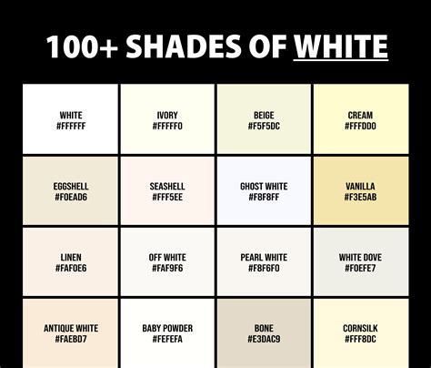 off white colors names